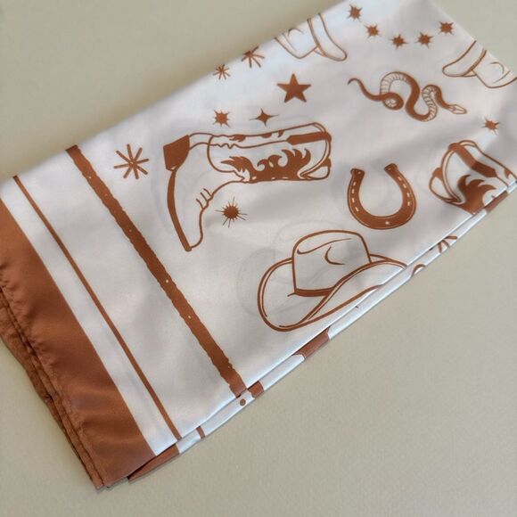 Brown and White Western Bandana P32 - Picture 5 of 5